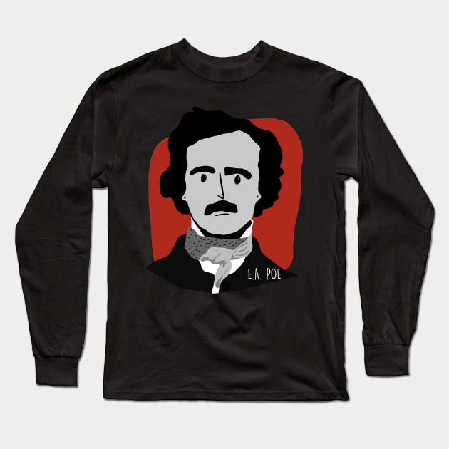 Edgar Allan Poe Long Sleeve T-Shirt by DavoliShop